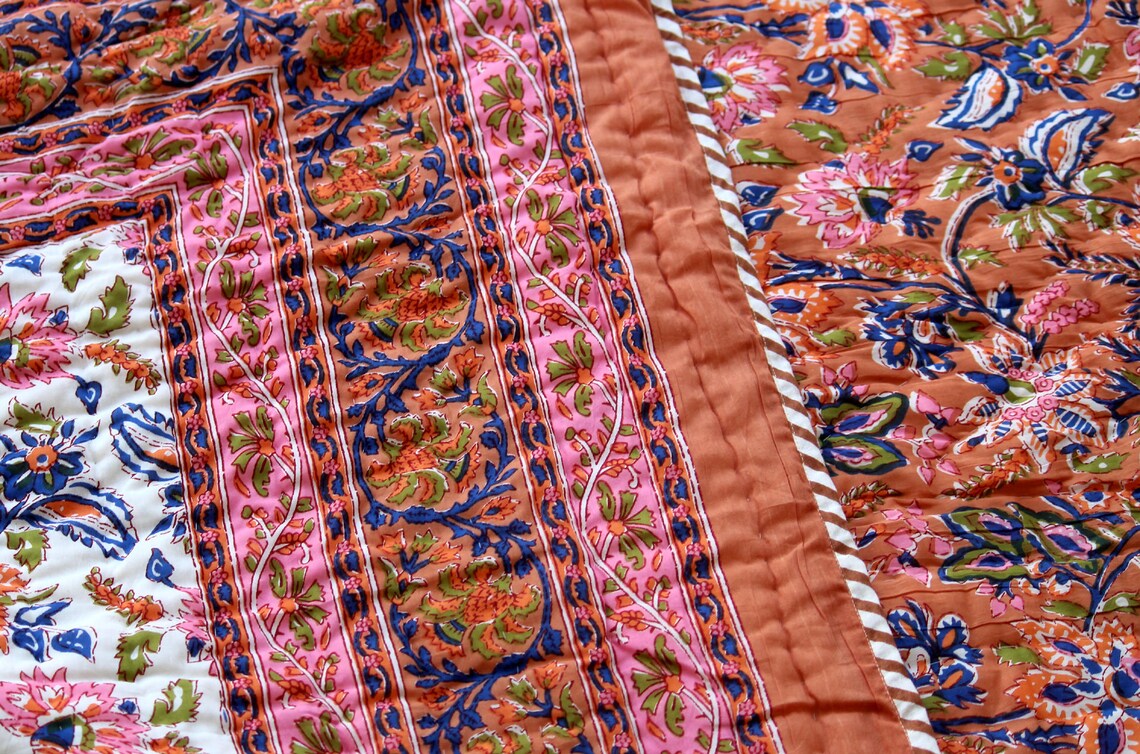 Cotton Razai Jaipur Rajai Jaipuri Famous Quilt Block Etsy