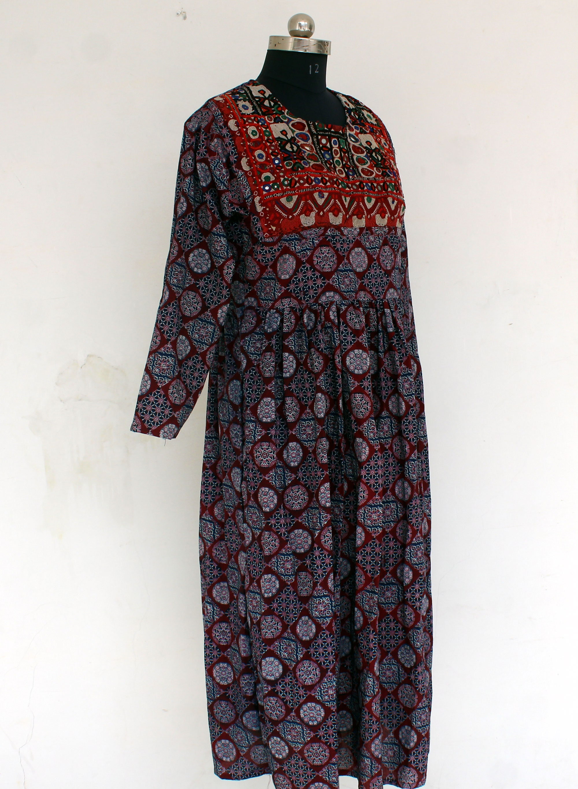 Women's Indigo Dress Hand Embroidered Banjara Top Hippie | Etsy