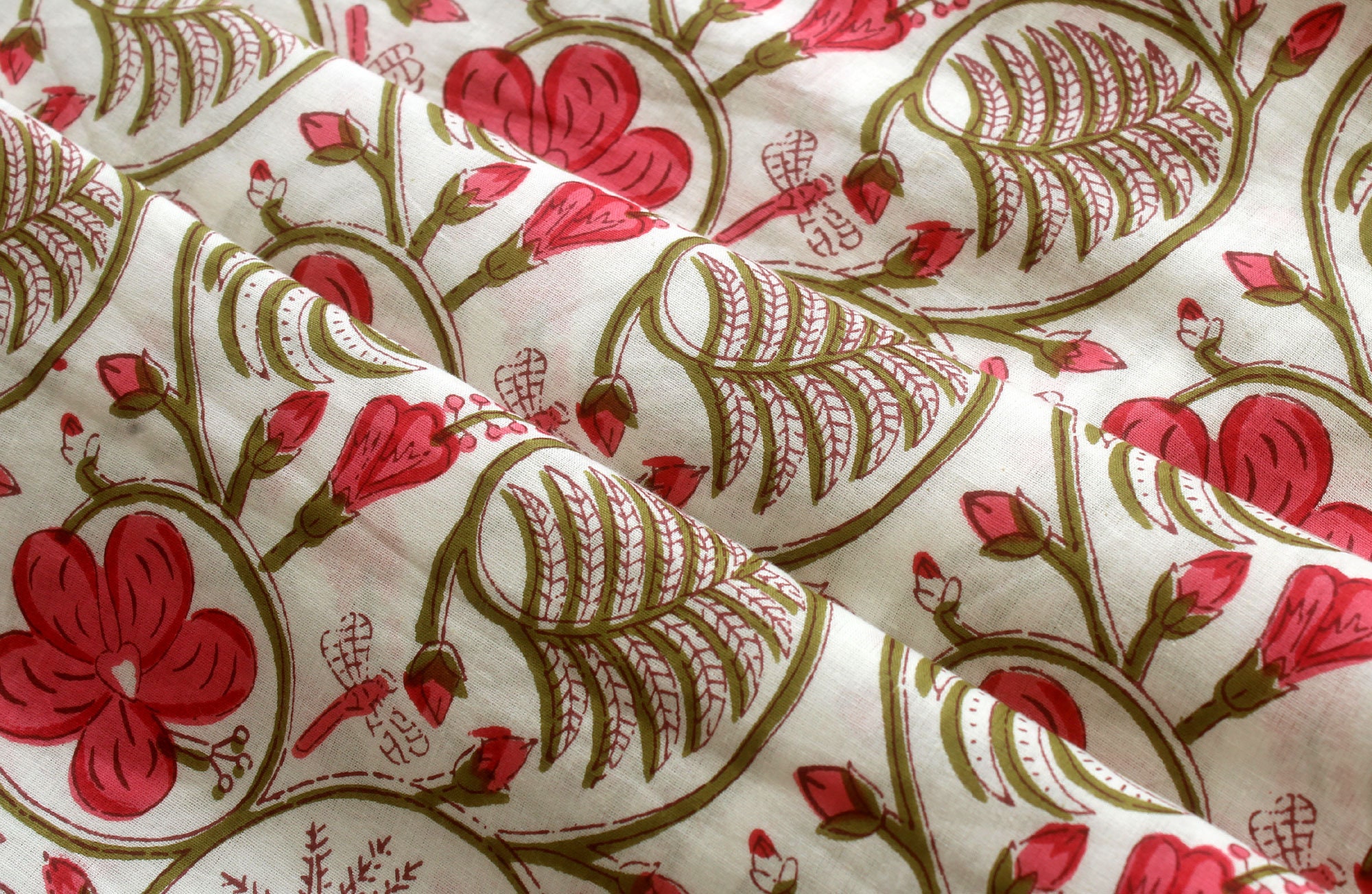 Screen Print Fabric Indian Knit Fabric Etsy