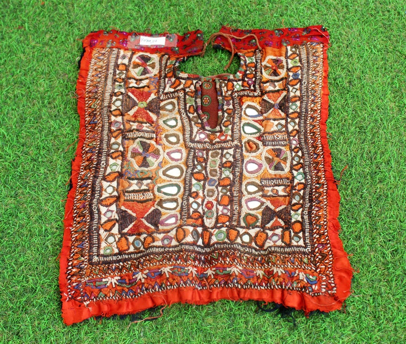 14 Embroidery Yoke Rabari Patches Mirror Embroidery Ethnic Neck Yoke, Banjara Yoke Patch Mirror Patch