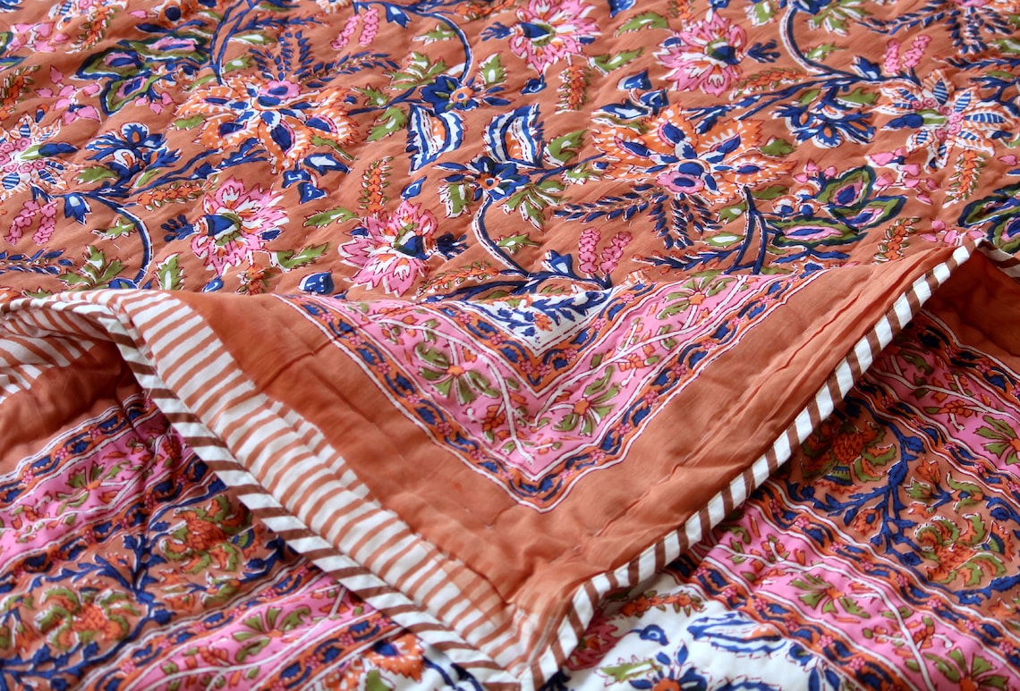 Cotton Razai Jaipur Rajai Jaipuri Famous Quilt Block Etsy