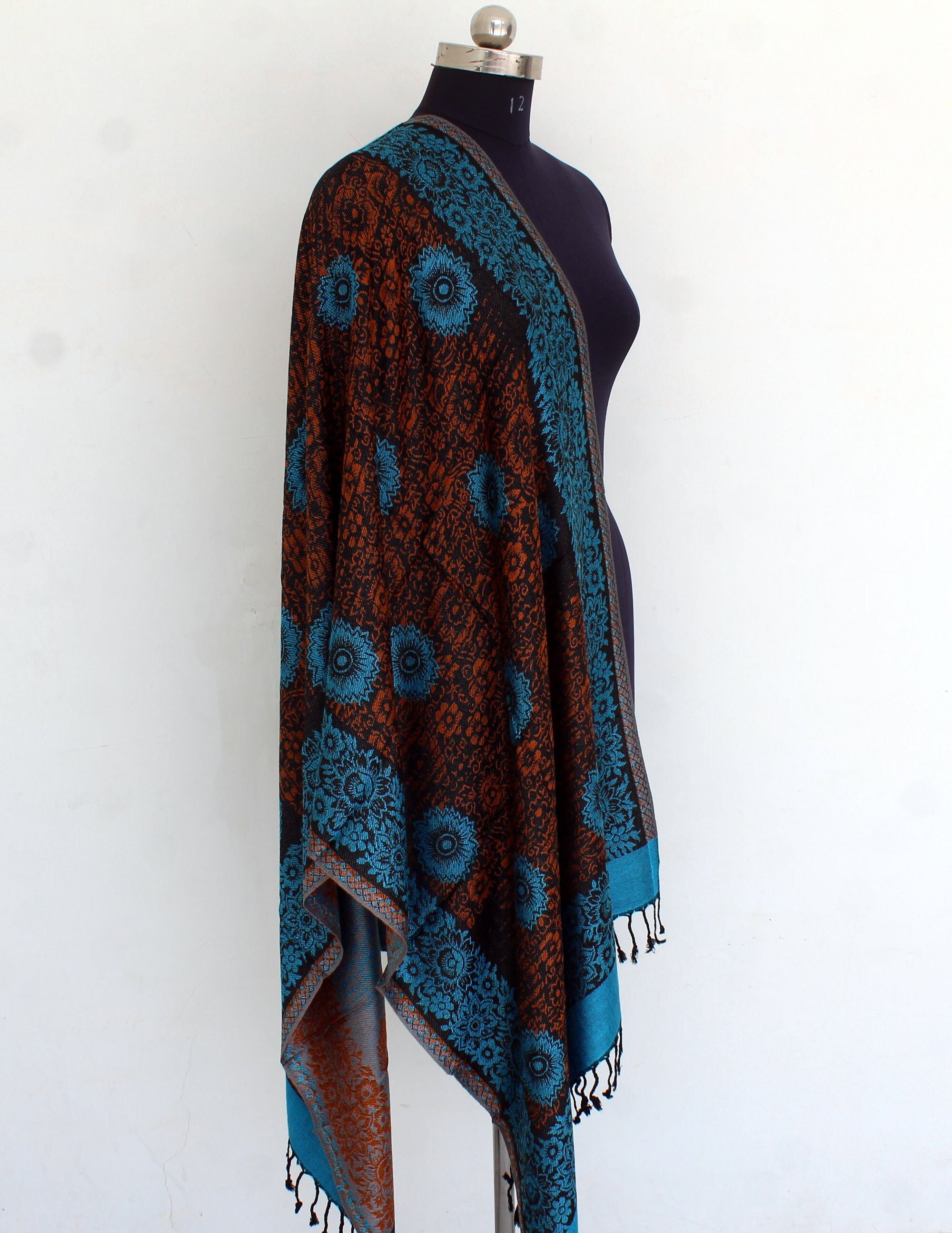 New Fashion Hand Woven Pashmina Shawl Reversible Cashmere | Etsy