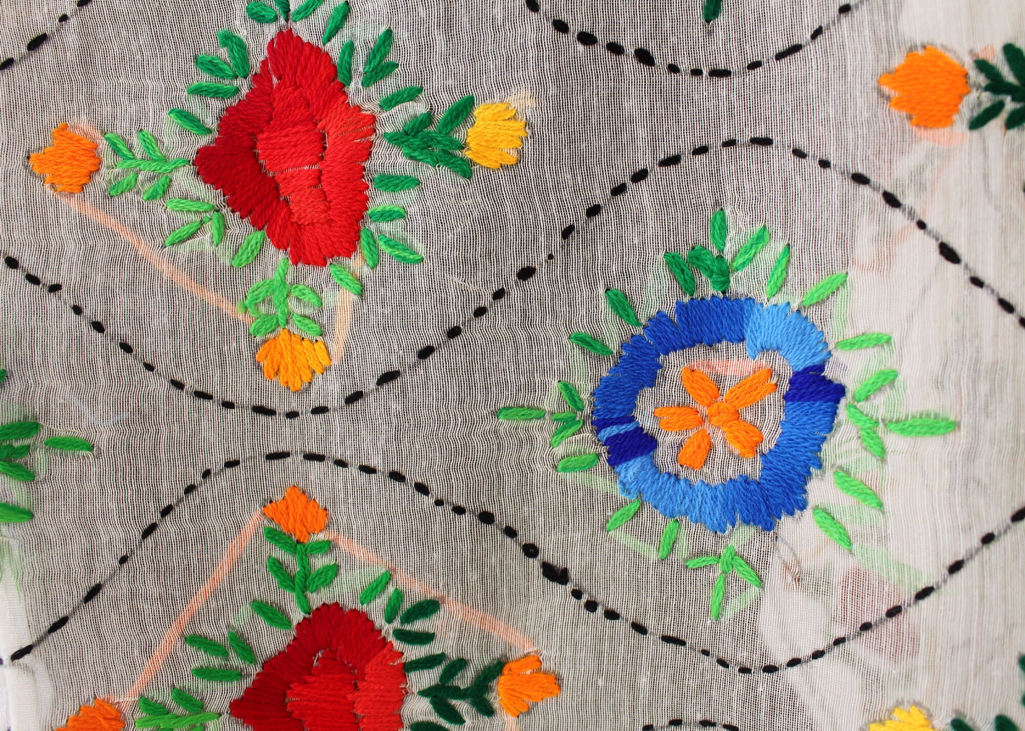 Hand Embroidered Indian Phulkari Dupatta Handmade Kantha Shawl | Etsy