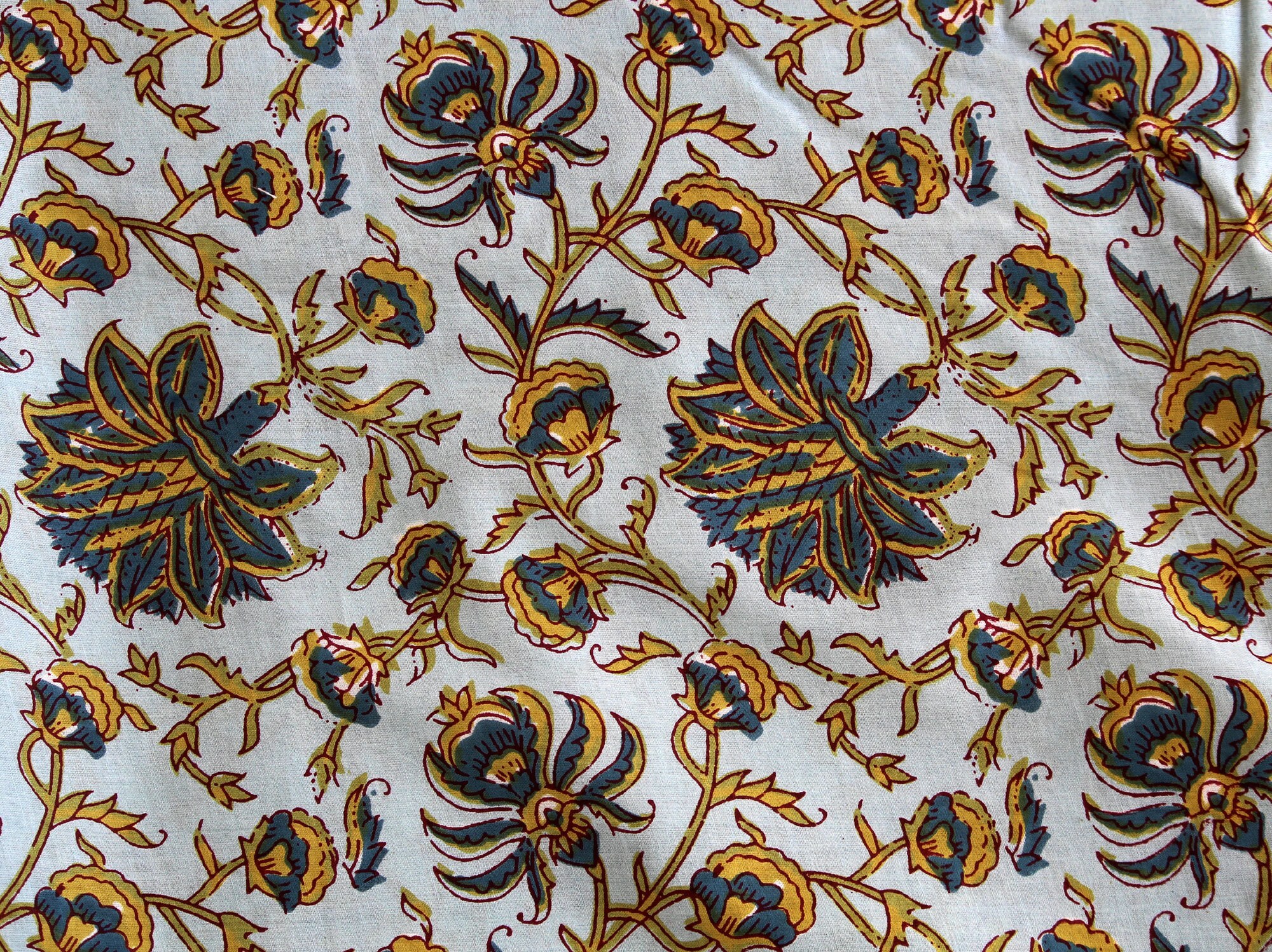 Hand Block Printed Cotton Voile Fabric mCotton Voile Fabric Etsy