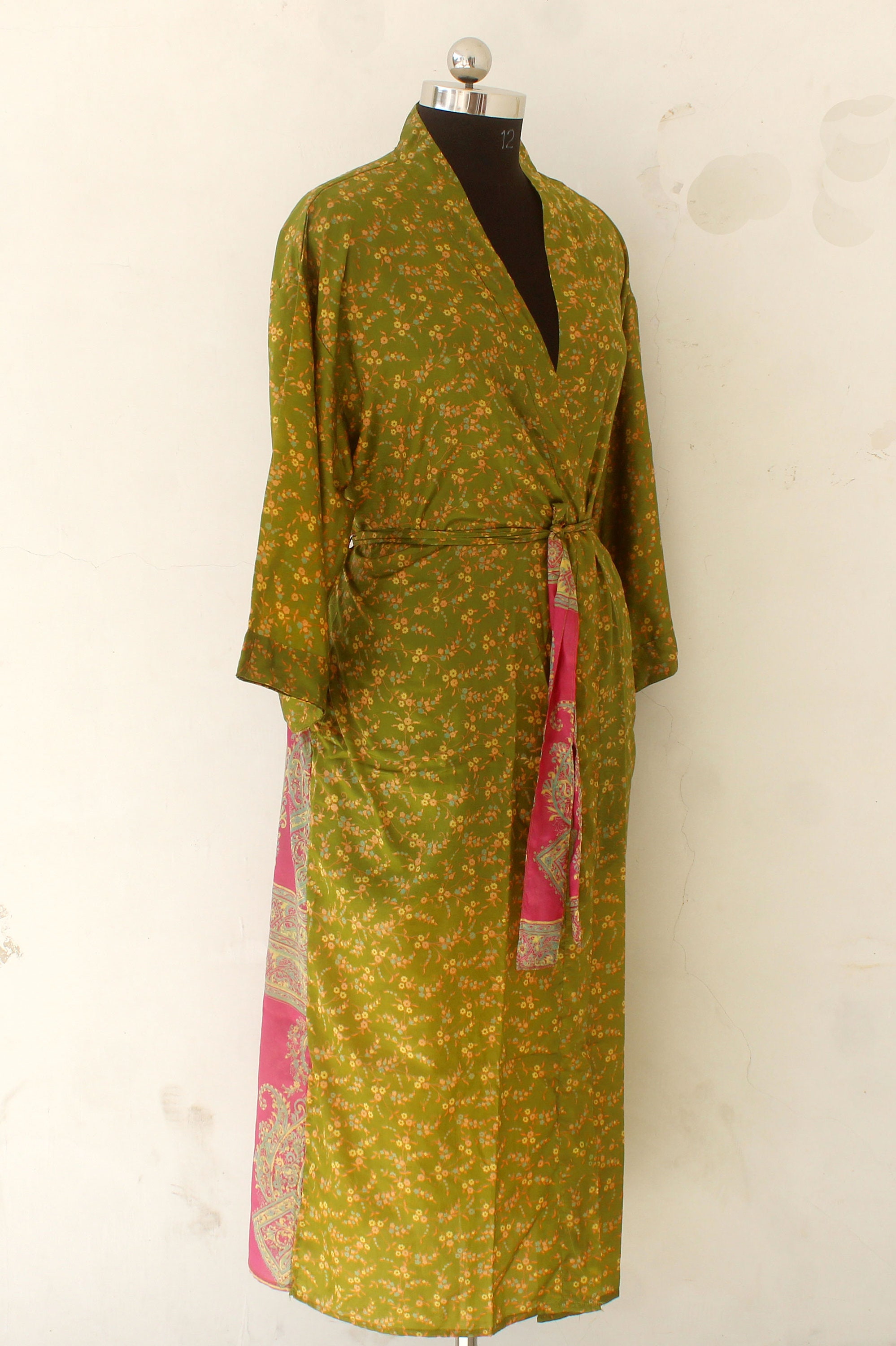 Silk Nightgown Silk Pajamas Lace Robe Dressing Gown Silk | Etsy
