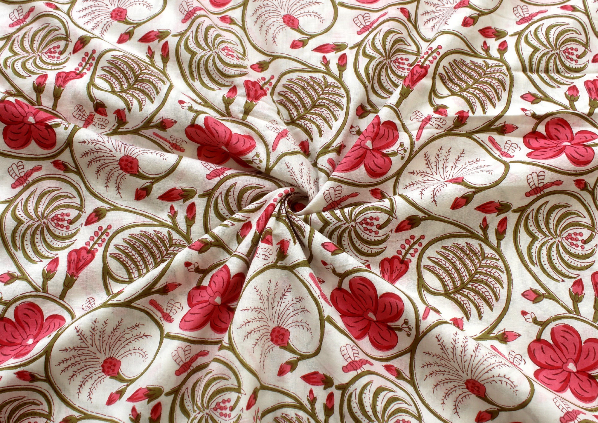 Screen Print Fabric Indian Knit Fabric Etsy