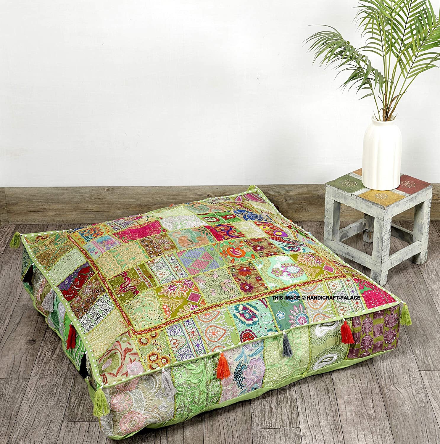 Boden Kissenbezug Outdoor-Dekor indischen bestickten | Etsy