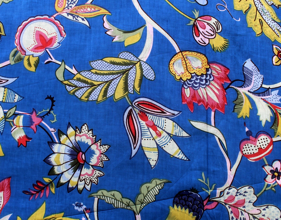 Indian Fabric Fabric By The Yard Home Decor Fabric Women Etsy