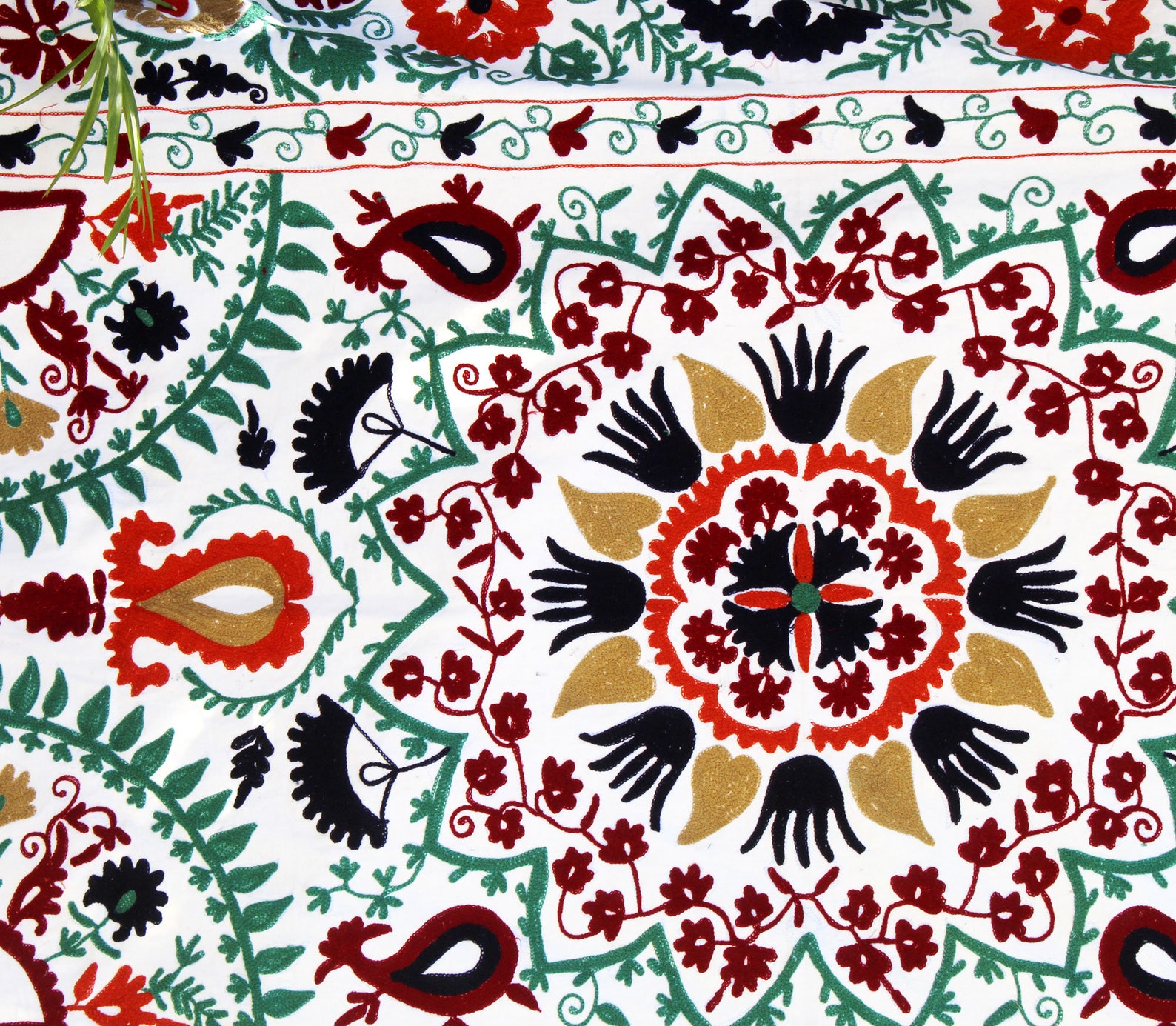 Suzani Embroidery Suzani Fabric Suzani Wall Hanging Etsy