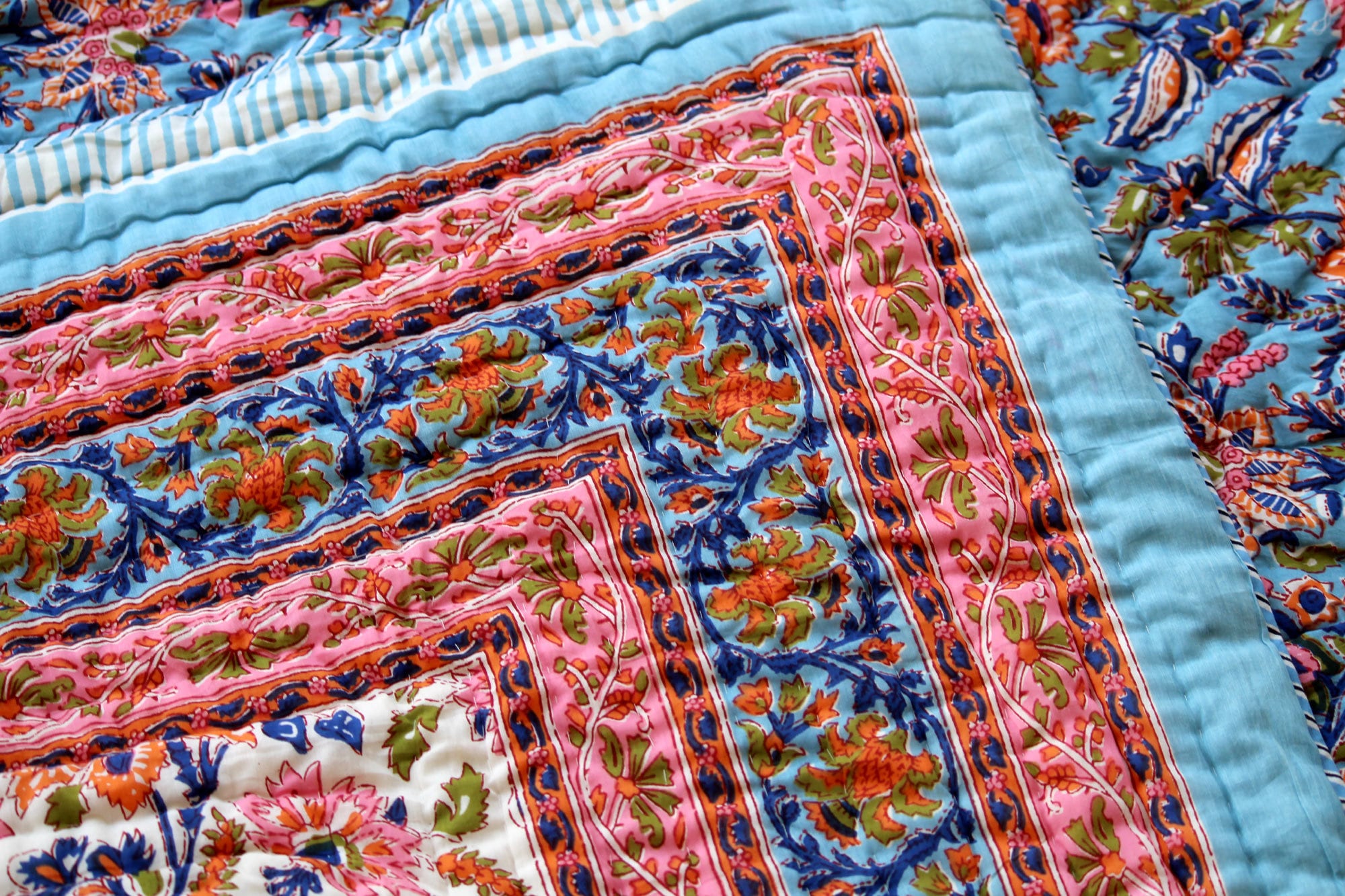 Bedspread Cotton Kantha Quilt Indian Kantha Quilt Bedroom Etsy