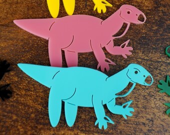 Derpy Iguanodon Dinosaur Brooch Pin