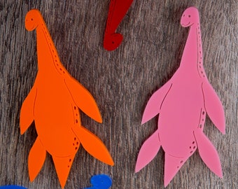 Broche de dinossauro Derpy Plesiosaurus (não)