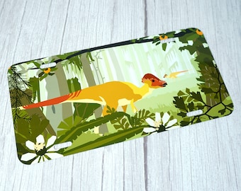 Pachycephalosaurus Dinosaur License Plate