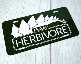 Team Herbivore Novelty License Plate