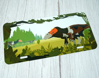 Allosaurus Dinosaur License Plate