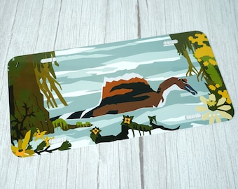 Spinosaurus Dinosaur License Plate