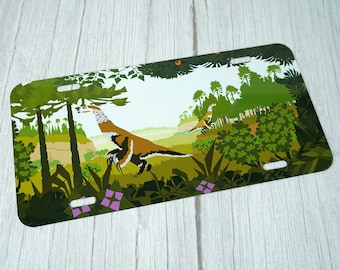 Therizinosaurus Dinosaur License Plate
