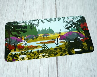 Styracosaurus Dinosaur License Plate