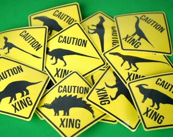 Dinosaur Crossing Stickers (Pick Your Dino!)