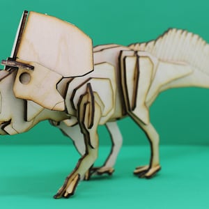 Protoceratops Wood Puzzle Model