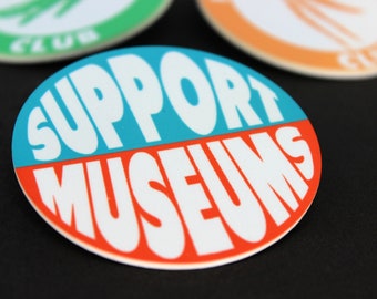 Support Museums Pinback Button