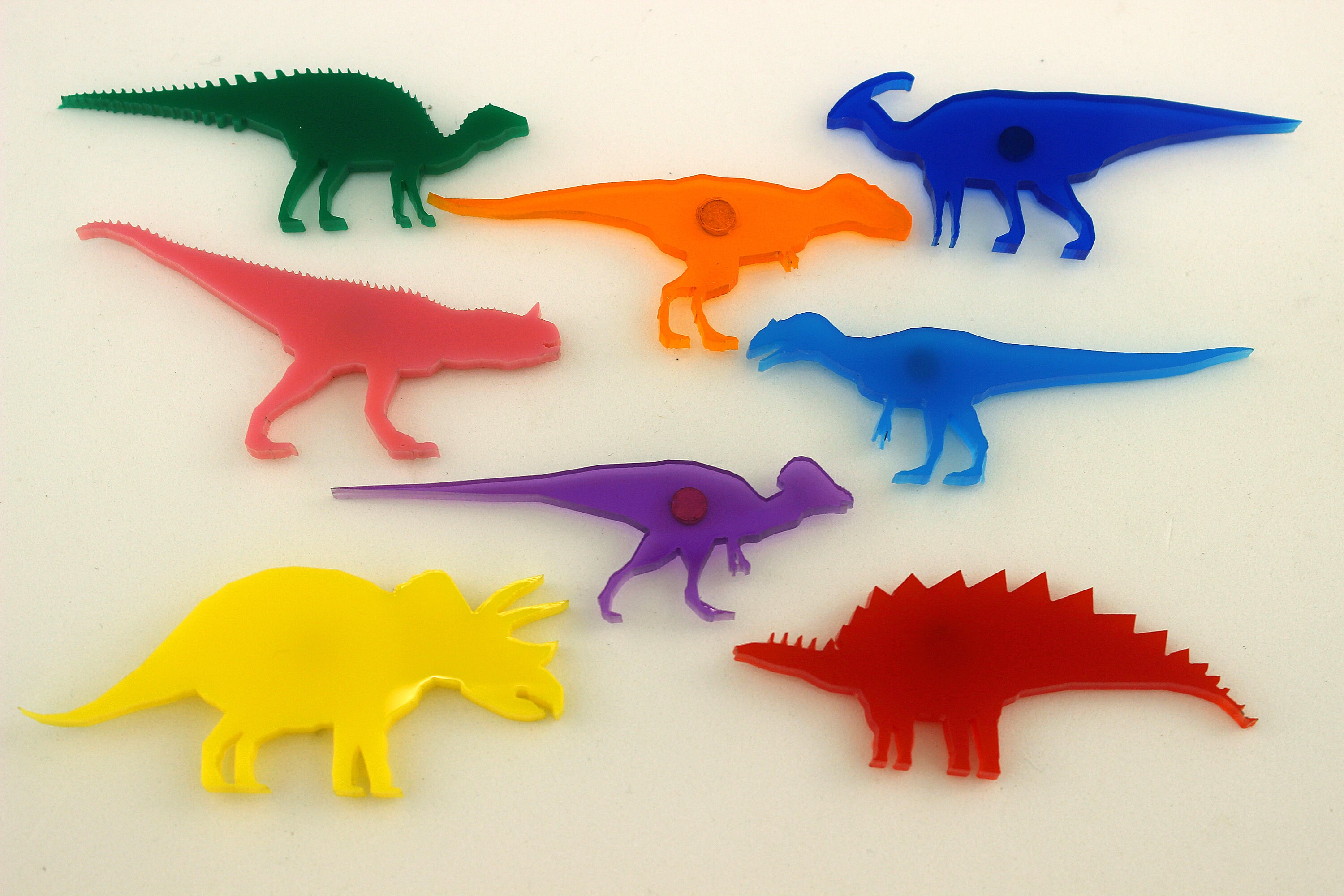 Dinosaur Assorted Acrylic Set of 8 Etsy