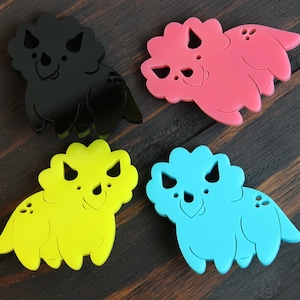 Derpy Triceratops Dinosaur Brooch Pin