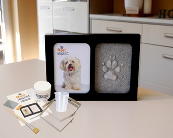 Pet-Imprint picture frame "Vegas" with impression foam and plaster set for 3D impression