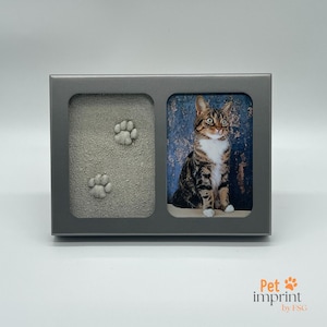 Pet-Imprint picture frame &quot;London&quot; with impression foam and plaster set for 3D printing