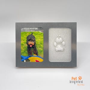 Pet-Imprint picture frame &quot;Tokyo&quot; with impression foam and plaster set for 3D printing