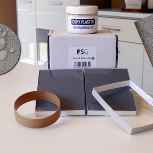 Pet-Imprint Form & Shake Solo with 2 foam plates for paw prints - plaster cast set