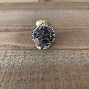 Mermaid Druzy Ring