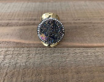 Mermaid Druzy Ring