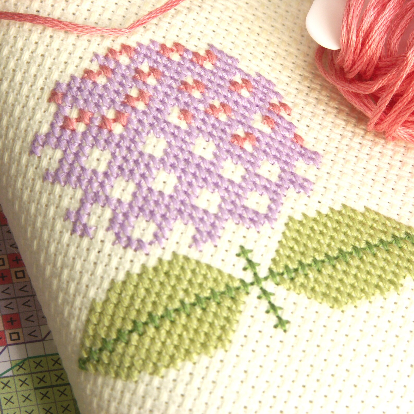 Pink Hydrangea Cross-stitch Pattern Instant Download PDF - Etsy