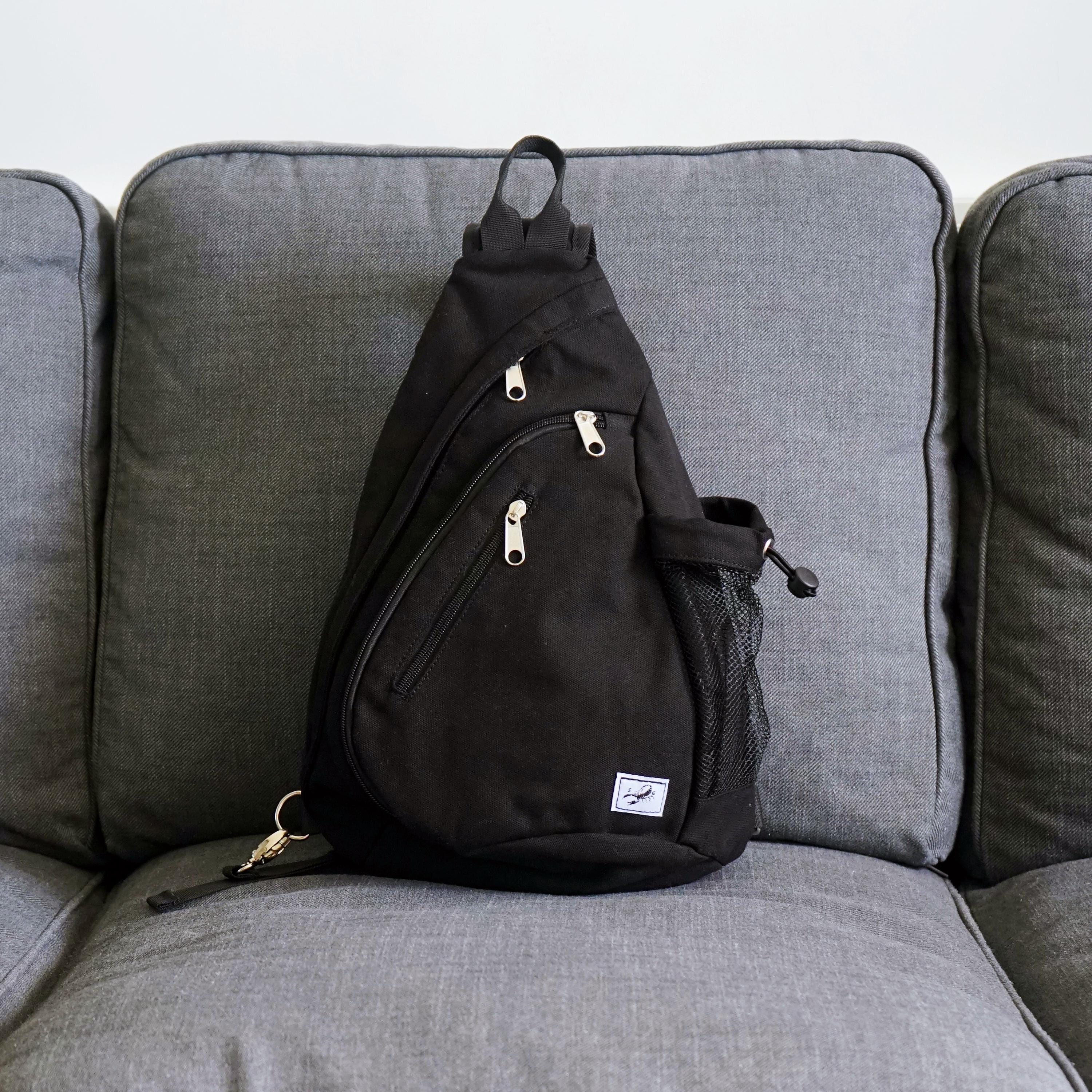 Canvas Sling Bag, Crossbody Travel Bag With Anti-theft  display picture 3