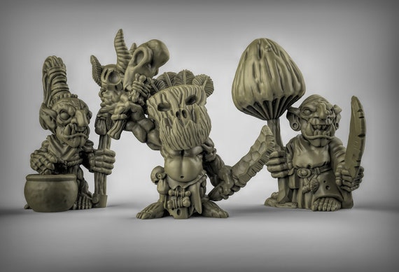 Goblin Shaman 3d Resin Printed Model Ideal For Dungeons And Etsy