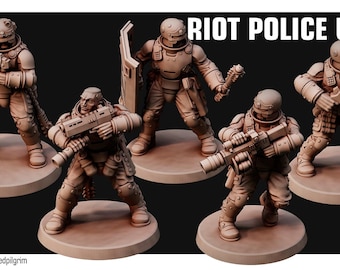 Riot Police Unit - Red Pilgrim Miniatures