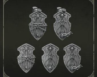 Eternal Pilgrims - Big Armour Shields - Greytide Studio - Kitbash Kit
