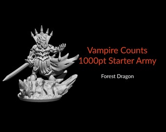 Vampire Counts 1000pt Starter Army - ideal for Warmaster and other 10mm Scale games