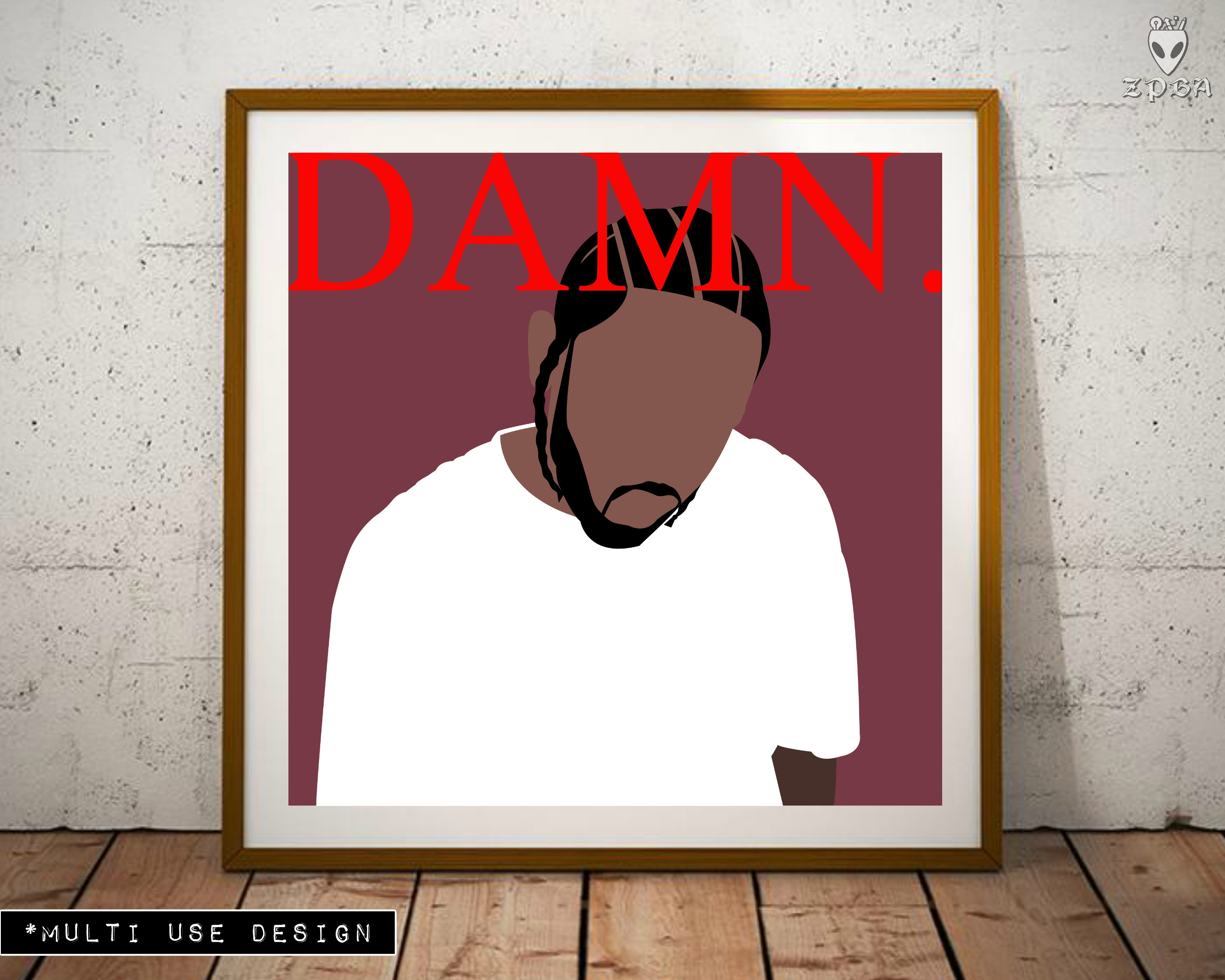 Damn Kendrick Lamar Album Cover Svg Kendrick Poster T-shirt Design Iron