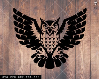 Sowa SVG, Przezroczysty czarno-biały plik PNG, Wysokiej jakości nadruk, Projekt koszulki, Rzemiosło Cricut, Plik SVG, Plik do cięcia, Wektor, Sylwetka, Kamea, Sowa