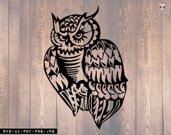 Sowa SVG, Zrzędliwa Sowa, Wektor Sowy, Cricut, Sylwetka Cameo, Projekt Koszulki, Nadruk na Prasę, Winyl, Clipart Sowy, Wektor Sowy, Element Cyfrowy