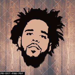 J Cole SVG, Png, Eps, Aufbügeln, J Cole T-shirt, Rap, Cricut Crafts, Silhouette, J Cole, Heizung, Instant Download