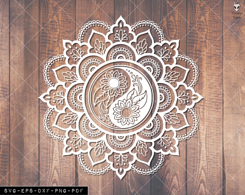 Download Yin Yang Mandala SVG Yin Yang Mandala Vector SVGs Flower ...