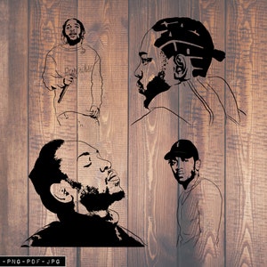 Kendrick SVG & PNG Bundle, Kendrick T-shirt, Rapper SVG, Kendrick Clip Art, T-shirt Design, Transparent Png, Kendrick Print, Rap