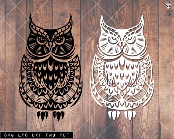 Download Zentangle Owl Owl Svg Mandala Doodle Cricut Vinyl Etsy