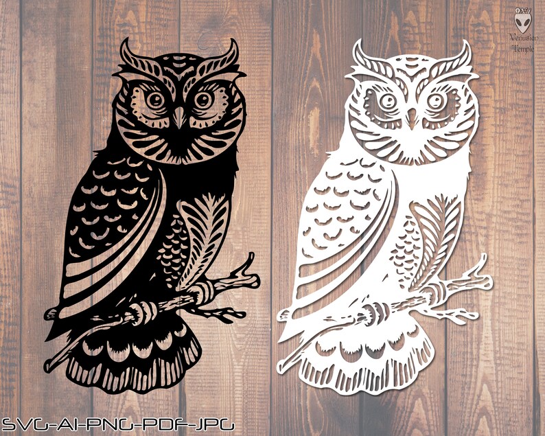 Owl Svg Zentangle Art SVG Mandala Owl Cricut Vinyl | Etsy