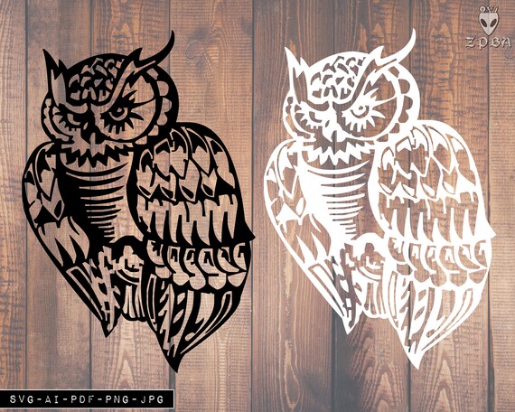 Download Owl Svg Grumpy Owl Owl Vector Cricut Silhouette Cameo Etsy