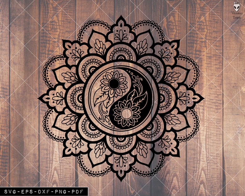 Download Yin Yang Mandala SVG Yin Yang Mandala Vector SVGs Flower ...