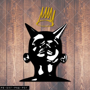 J Cole Born Sinner, J Cole Svg, T-shirt Design, 28x40in & 5,5x8in, Svg-bestand, rapliefhebbers, opstrijkbare overdracht, Cricut, vinyl, silhouet, cameo